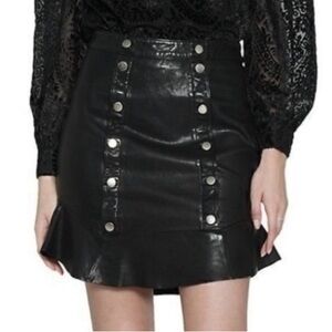 Walter Baker Aurea Leather Mini Skirt